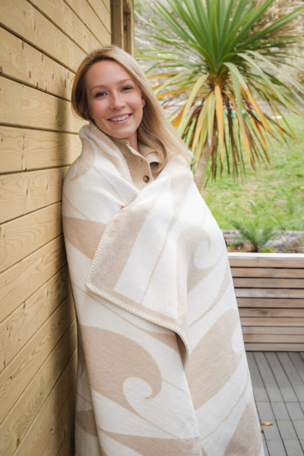 Cornish Waves beach throw