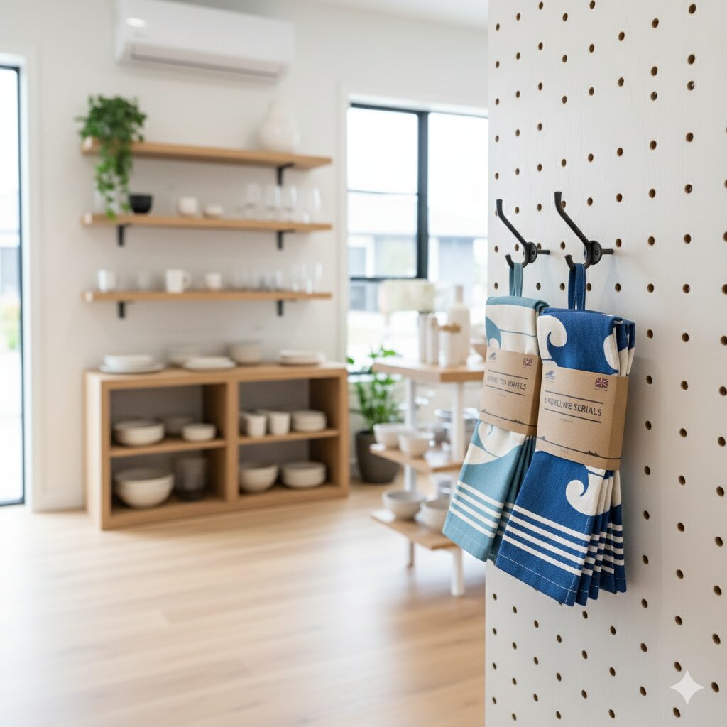 Organic cotton tea towels by The Cornish Surfer